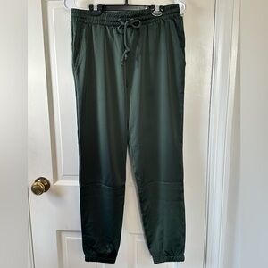 Nordstrom Socialite Green Silky Jogger Pants